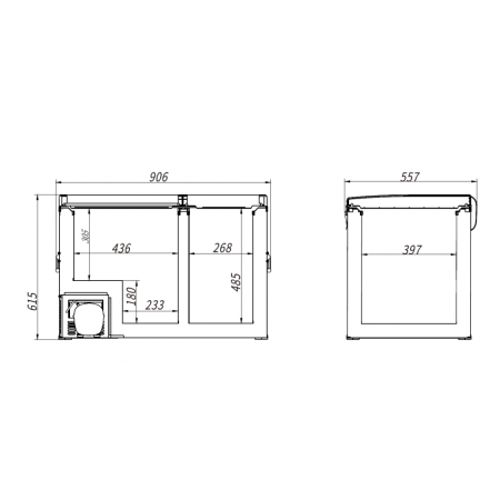 Компрессорный автохолодильник Alpicool BCD125 (12/24V)